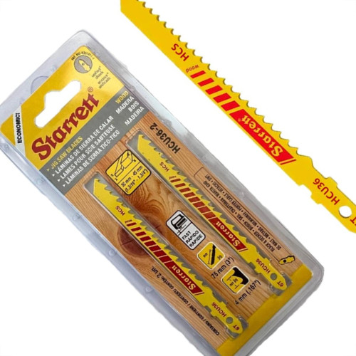 Serra Tico-Tico Lamina Starrett Madeira Bi-Metal Com 2 Pecas Hcu36-2 - 75Mm - 6T Serra Tico-Tico Lamina Starrett Madeira Bi-Metal Com 2 Pecas Hcu36-2 - 75Mm - 6T