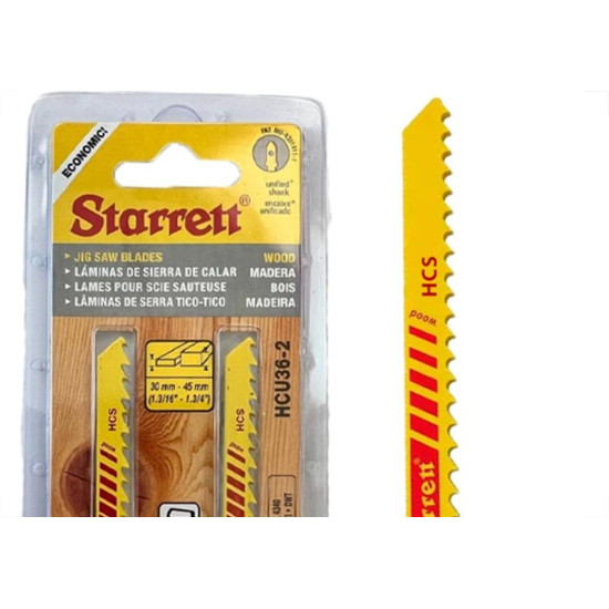 Serra Tico-Tico Lamina Starrett Madeira Bi-Metal Com 2 Pecas Hcu36-2 - 75Mm - 6T Serra Tico-Tico Lamina Starrett Madeira Bi-Metal Com 2 Pecas Hcu36-2 - 75Mm - 6T