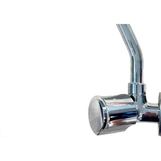Torneira Bica Movel Pia Parede Metal Unifix - C-40 Styllo - 1156 Cromada
