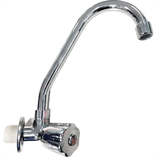 Torneira Bica Movel Pia Parede Metal Unifix - C-50 Styllo - 1/4 Volta - 1156 Cromada