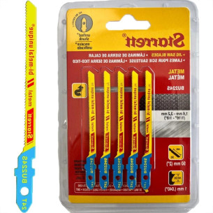 Serra Tico-Tico Lamina Starrett Metal Bi-Metal Com 5 Pecas Bu224S - 50Mm - 24T