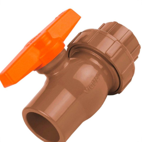 Registro Esfera Pvc Com Uniao Soldavel Viqua 50Mm - Kit C/2 Pecas Registro Esfera Pvc Com Uniao Soldavel Viqua 50Mm - Kit C/2 Pecas