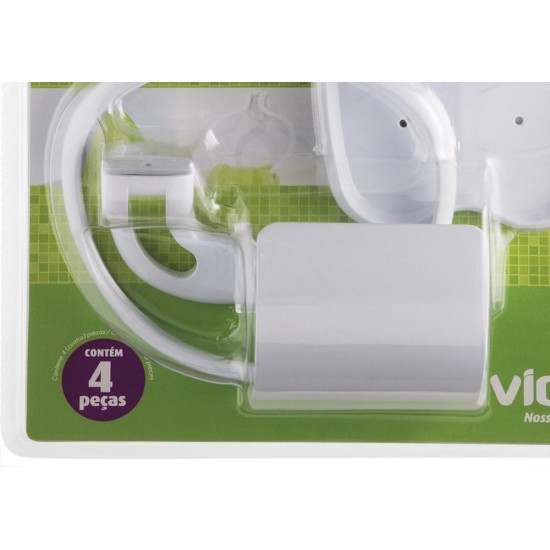 Acessorio Wc Viqua Atlantis Com 4 Pecas Branco