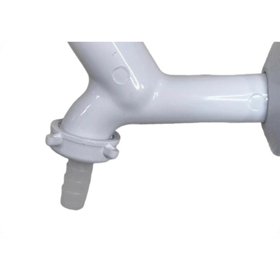 Torneira Tanque Abs Viqua Maruja C-33 - 10Cm - 1/2'' E 3/4'' Branca Com Bico