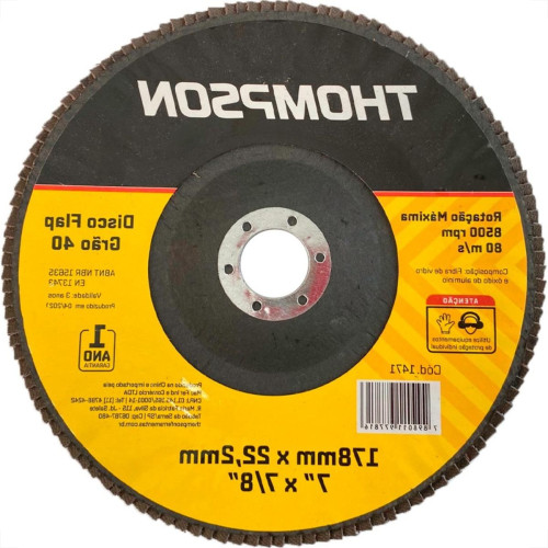 Disco Flap Thompson 7'' - Grao 40 Disco Flap Thompson 7'' - Grao 40