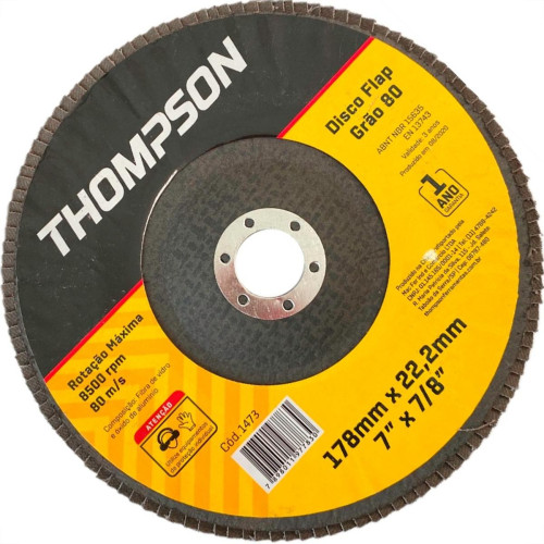 Disco Flap Thompson 7'' - Grao 80 Disco Flap Thompson 7'' - Grao 80