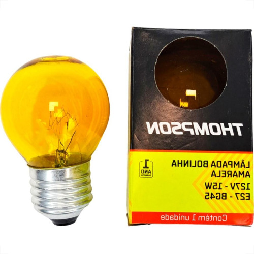 Lampada Colorida Thompson 15Wx127V. Amarela - Kit C/10 Pecas Lampada Colorida Thompson 15Wx127V. Amarela - Kit C/10 Pecas