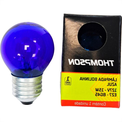 Lampada Colorida Thompson 15Wx127V. Azul - Kit C/10 Pecas Lampada Colorida Thompson 15Wx127V. Azul - Kit C/10 Pecas
