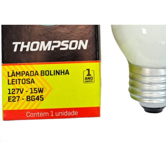 Lampada Colorida Thompson 15Wx127V. Leitosa - Kit C/10 Pecas Lampada Colorida Thompson 15Wx127V. Leitosa - Kit C/10 Pecas