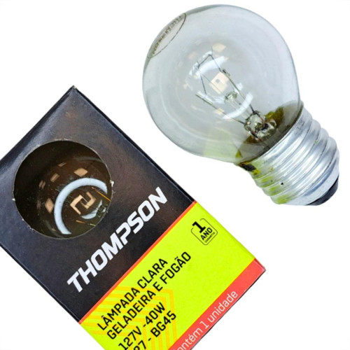 Lampada Para Geladeira/Fogao/Lustre Thompson 40Wx127V. Clara - Kit C/10 Pecas Lampada Para Geladeira/Fogao/Lustre Thompson 40Wx127V. Clara - Kit C/10 Pecas