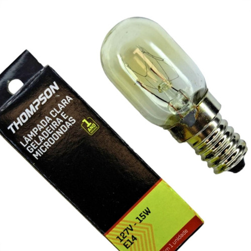 Lampada Para Geladeira/Fogao/Lustre Thompson 15Wx127V. Clara E-14 - Kit C/10 Pecas Lampada Para Geladeira/Fogao/Lustre Thompson 15Wx127V. Clara E-14 - Kit C/10 Pecas