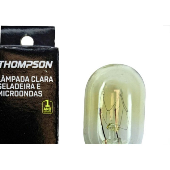 Lampada Para Geladeira/Fogao/Lustre Thompson 15Wx127V. Clara E-14 - Kit C/10 Pecas Lampada Para Geladeira/Fogao/Lustre Thompson 15Wx127V. Clara E-14 - Kit C/10 Pecas