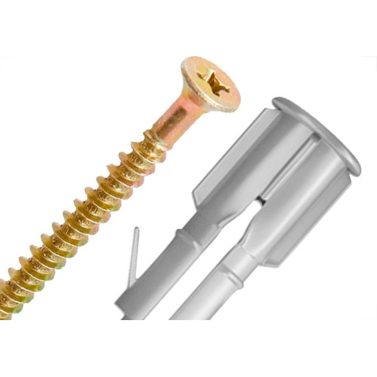 Bucha Fixacao Para Tijolo Baiano Sforplast Com Parafuso Chata Philips 4,5X60Mm - Sfu 8X50Mm Pacote Com 50 Pecas