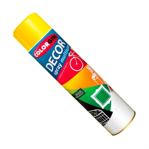 Spray Colorgin Decor Amarelo 360Ml 8591 Spray Colorgin Decor Amarelo 360Ml 8591