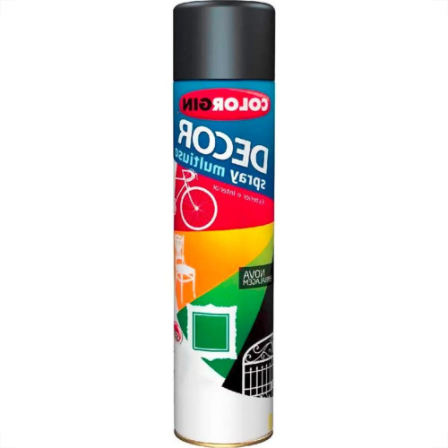 Spray Colorgin Decor Grafite Metalico 360Ml 8661 Spray Colorgin Decor Grafite Metalico 360Ml 8661