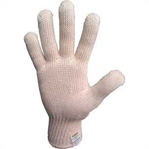 Luva Malha Trico Acrilon Simples Branca Cartela - Kit C/10 Pecas