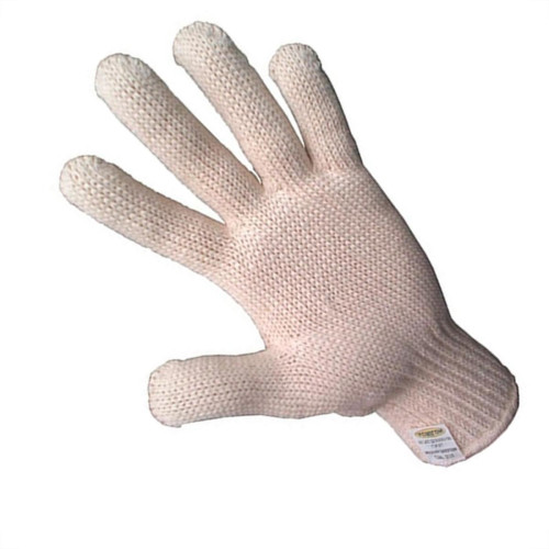 Luva Malha Trico Acrilon Simples Branca Cartela - Kit C/10 Pecas