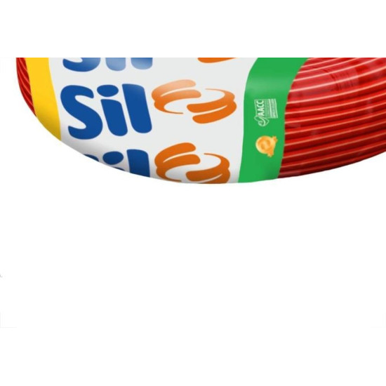 Cabinho Flexivel Sil 4,0Mm Vermelho Com 100M