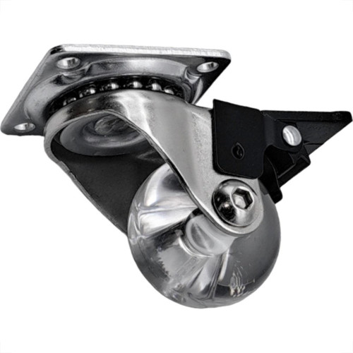 Rodizio Silicone Jomarca Base Giratoria Com Trava 35Mm Rodizio Silicone Jomarca Base Giratoria Com Trava 35Mm