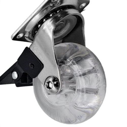 Rodizio Silicone Jomarca Base Giratoria Com Trava 50Mm Rodizio Silicone Jomarca Base Giratoria Com Trava 50Mm