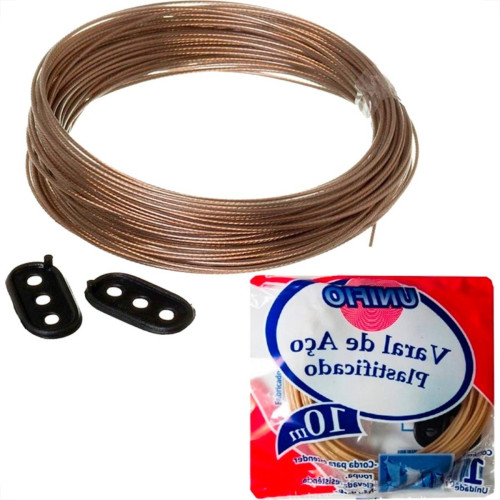 Varal De Aco Revestido Pvc Unifio 1,65Mm Com 10M - Kit C/12 Pecas Varal De Aco Revestido Pvc Unifio 1,65Mm Com 10M - Kit C/12 Pecas