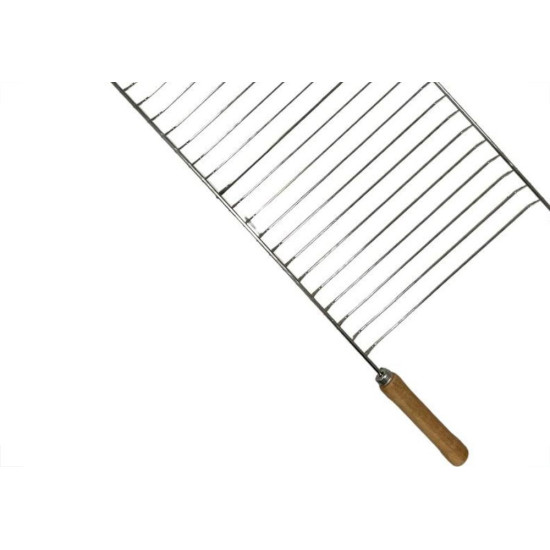 Grelha Para Churrasqueira Mor Cromada 2 Cabos 71X30Cm