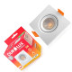 Spot Com Lampada Dicroica Led Ourolux 3W. Quadrado Branco 230Lm 3000K