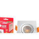 Spot Com Lampada Dicroica Led Ourolux 3W. Quadrado Branco 230Lm 3000K