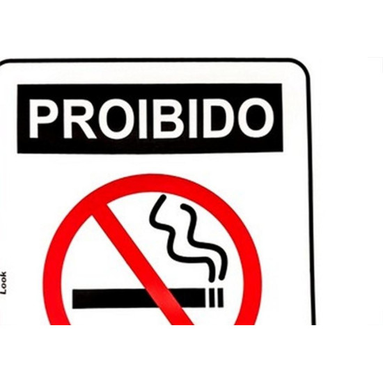 Placa Look 15X20Cm (Proibido Fumar) - Kit C/5 Pecas Placa Look 15X20Cm (Proibido Fumar) - Kit C/5 Pecas
