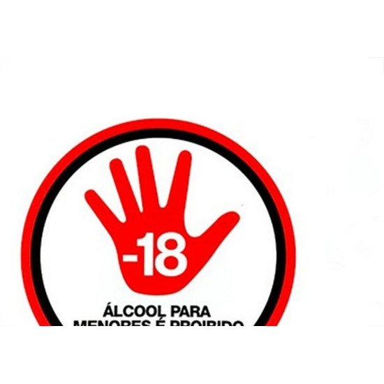 Placa Look 20X25Cm Proibido Venda De Bebidas Alcoolicas Para Menor - Kit C/5 Pecas Placa Look 20X25Cm Proibido Venda De Bebidas Alcoolicas Para Menor - Kit C/5 Pecas