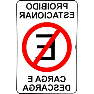 Placa Look 20X30Cm (Proibido Estacionar Carga/Descarga) - Kit C/5 Pecas
