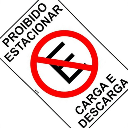 Placa Look 20X30Cm (Proibido Estacionar Carga/Descarga) - Kit C/5 Pecas Placa Look 20X30Cm (Proibido Estacionar Carga/Descarga) - Kit C/5 Pecas
