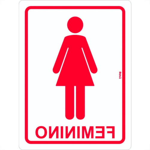Placa Look 15X20Cm (Sanitario Feminino) - Kit C/5 Pecas Placa Look 15X20Cm (Sanitario Feminino) - Kit C/5 Pecas