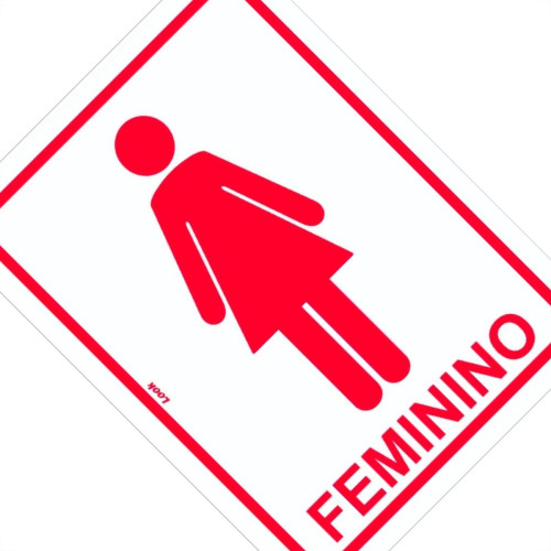 Placa Look 15X20Cm (Sanitario Feminino) - Kit C/5 Pecas Placa Look 15X20Cm (Sanitario Feminino) - Kit C/5 Pecas