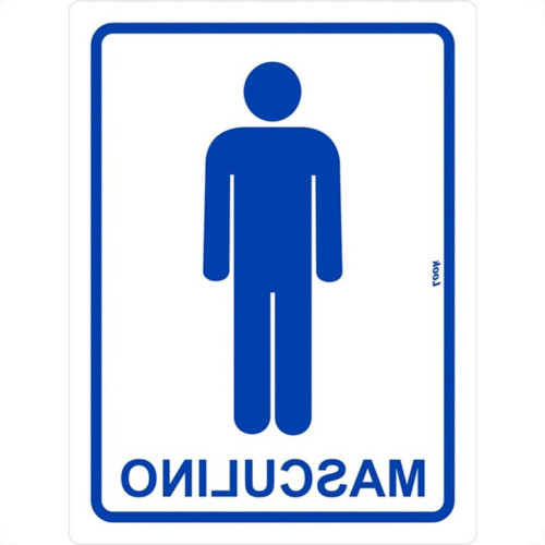Placa Look 15X20Cm (Sanitario Masculino) - Kit C/5 Pecas Placa Look 15X20Cm (Sanitario Masculino) - Kit C/5 Pecas