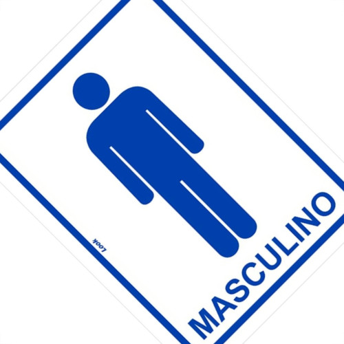Placa Look 15X20Cm (Sanitario Masculino) - Kit C/5 Pecas Placa Look 15X20Cm (Sanitario Masculino) - Kit C/5 Pecas