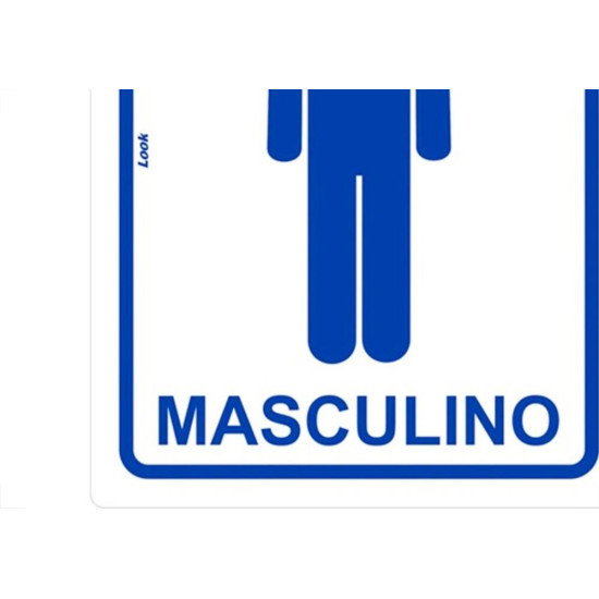 Placa Look 15X20Cm (Sanitario Masculino) - Kit C/5 Pecas Placa Look 15X20Cm (Sanitario Masculino) - Kit C/5 Pecas