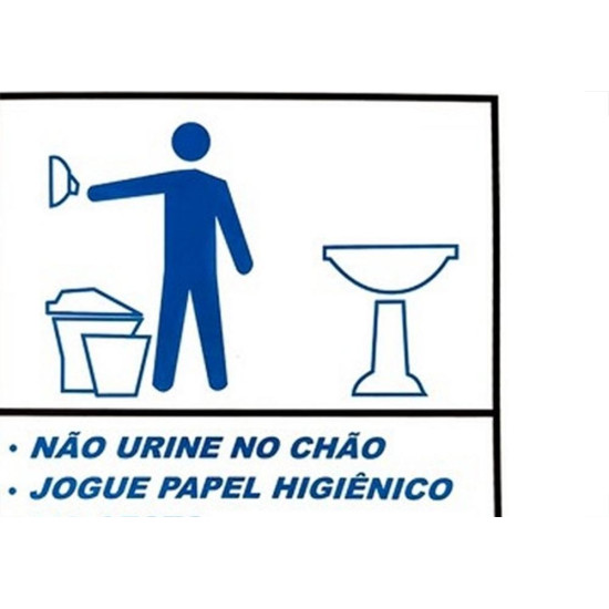 Placa Look 15X20Cm (Sanitario Masculino Educativo) - Kit C/5 Pecas Placa Look 15X20Cm (Sanitario Masculino Educativo) - Kit C/5 Pecas