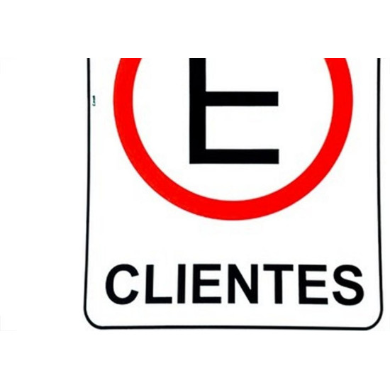 Placa Look 20X30Cm (Estacionamento Para Clientes) - Kit C/5 Pecas Placa Look 20X30Cm (Estacionamento Para Clientes) - Kit C/5 Pecas