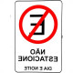 Placa Look 20X30Cm (Nao Estacione Dia/Noite) - Kit C/5 Pecas Placa Look 20X30Cm (Nao Estacione Dia/Noite) - Kit C/5 Pecas