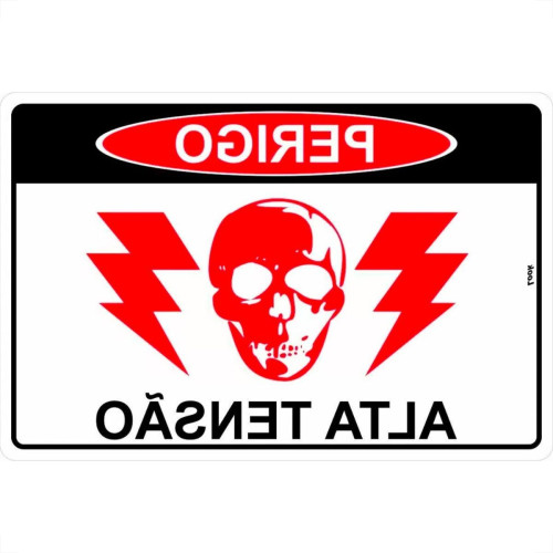 Placa Look 20X30Cm (Alta Tensao) - Kit C/5 Pecas Placa Look 20X30Cm (Alta Tensao) - Kit C/5 Pecas