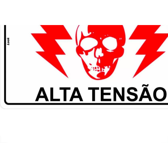Placa Look 20X30Cm (Alta Tensao) - Kit C/5 Pecas Placa Look 20X30Cm (Alta Tensao) - Kit C/5 Pecas