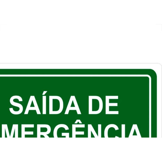 Placa Look 15X25Cm (Saida De Emergencia) - Kit C/5 Pecas Placa Look 15X25Cm (Saida De Emergencia) - Kit C/5 Pecas