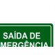 Placa Look 15X25Cm (Saida De Emergencia) - Kit C/5 Pecas Placa Look 15X25Cm (Saida De Emergencia) - Kit C/5 Pecas