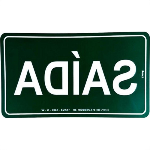 Placa Look 15X25Cm Fotoluminescente(Saida) - Kit C/5 Pecas Placa Look 15X25Cm Fotoluminescente(Saida) - Kit C/5 Pecas