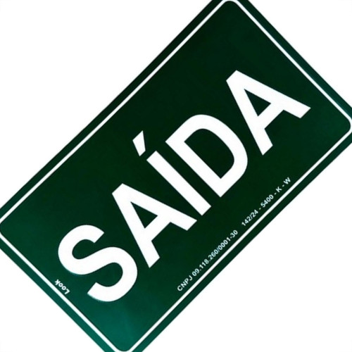 Placa Look 15X25Cm Fotoluminescente(Saida) - Kit C/5 Pecas Placa Look 15X25Cm Fotoluminescente(Saida) - Kit C/5 Pecas