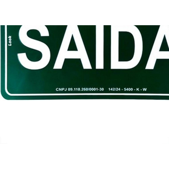 Placa Look 15X25Cm Fotoluminescente(Saida) - Kit C/5 Pecas Placa Look 15X25Cm Fotoluminescente(Saida) - Kit C/5 Pecas