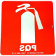 Placa Look 20X20Cm Fotoluminescente(Extintor Po Quimico) - Kit C/5 Pecas