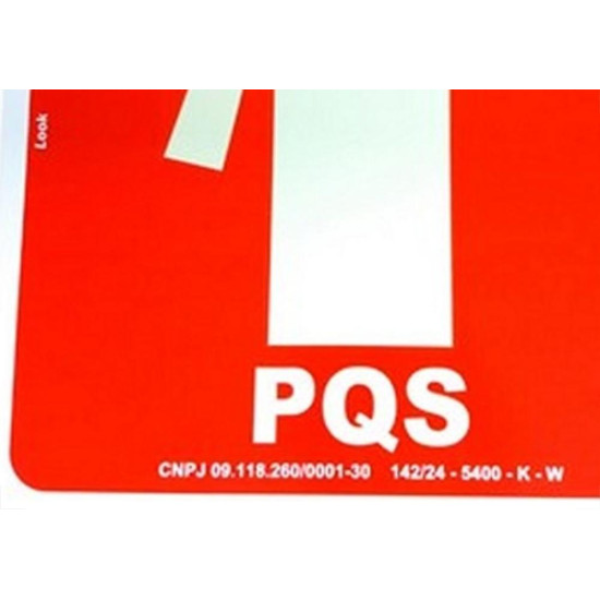 Placa Look 20X20Cm Fotoluminescente(Extintor Po Quimico) - Kit C/5 Pecas
