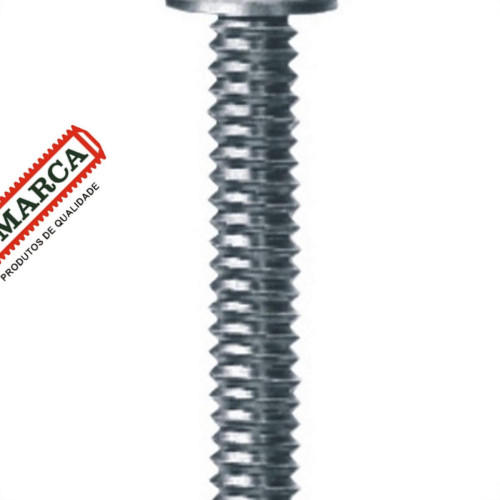 Parafuso Rosca Maquina Redonda Fenda Jomarca 3/16 X 1'' - Kit C/2 Centos